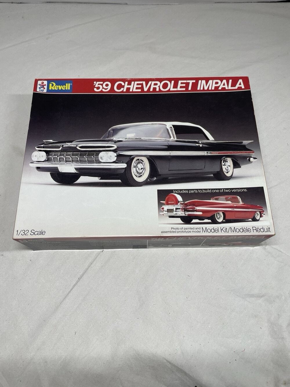 REVELL Chevrolet '59 Impala model kit NEW OPEN BOX - RARE 1985 Parts Sealed